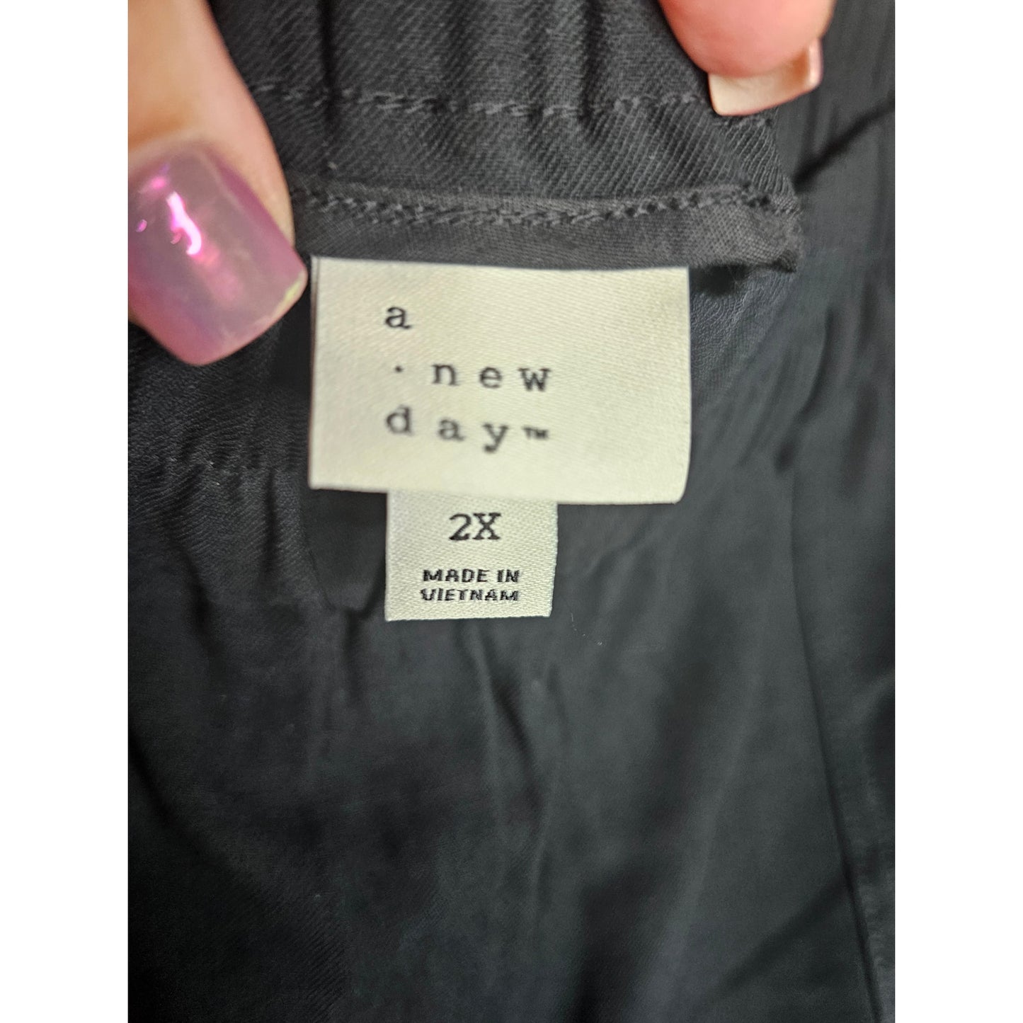 NWOT Black Flowy Rayon Pants With Pockets Ladies size 2X