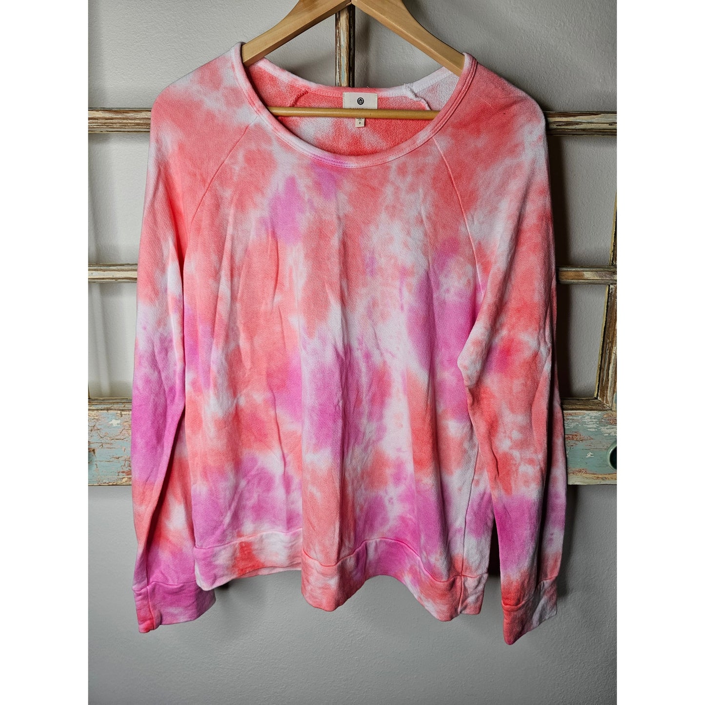 NWOT Sundry Pink/Orange/White Tie Dye Sweatshirt Sundry size 2/ Medium