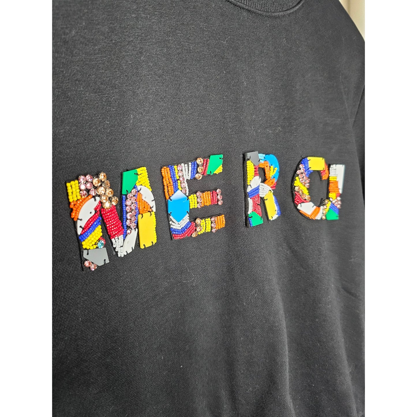 Endless Rose "Merci" Embellished Sweatshirt Ladies size Small