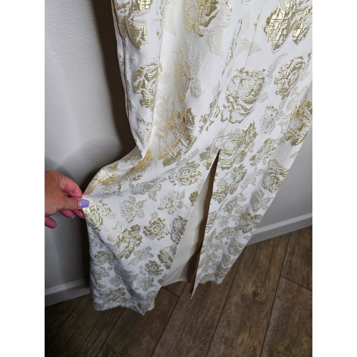 NWT Aidan Mattox Draped Jacquard column Gown Dressladies size 6