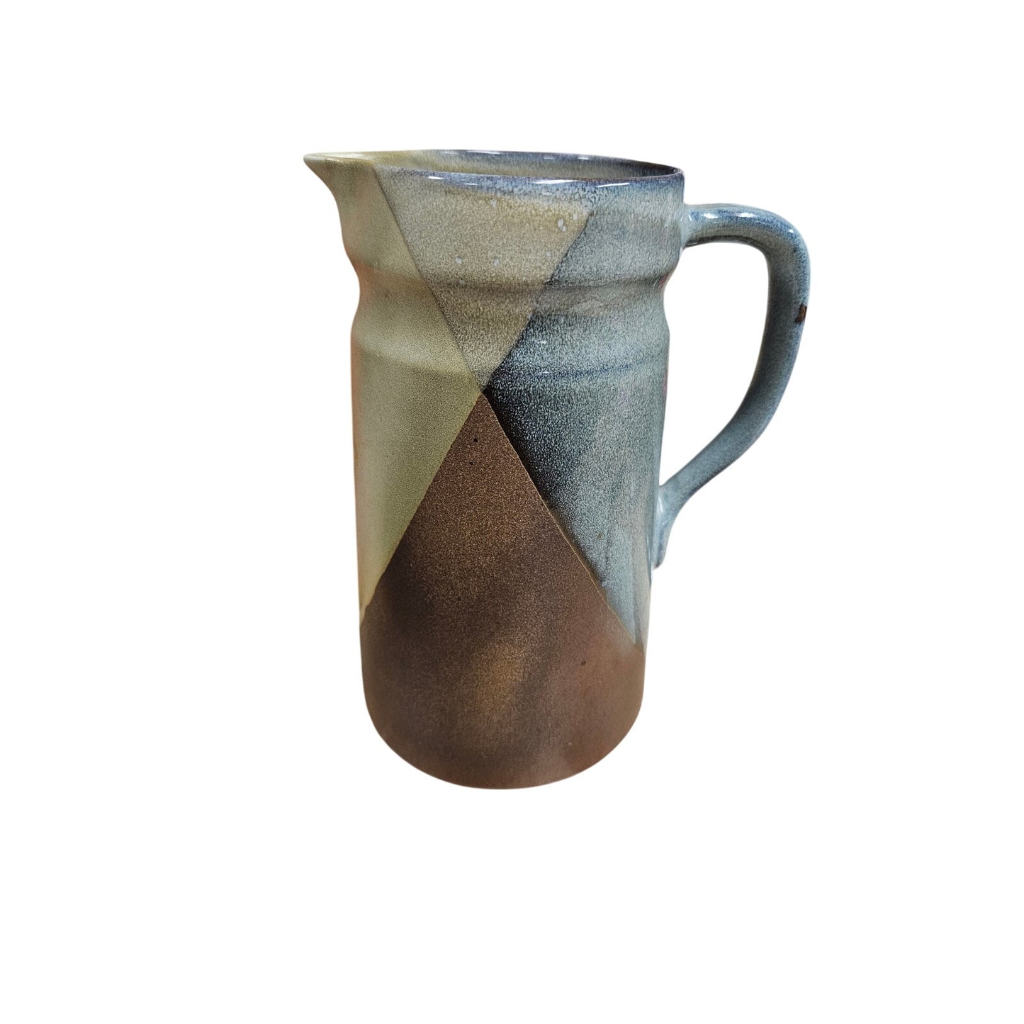 MCM Pottery Robert Maxwell Geometric Pitcher 5 1/2" X 9"