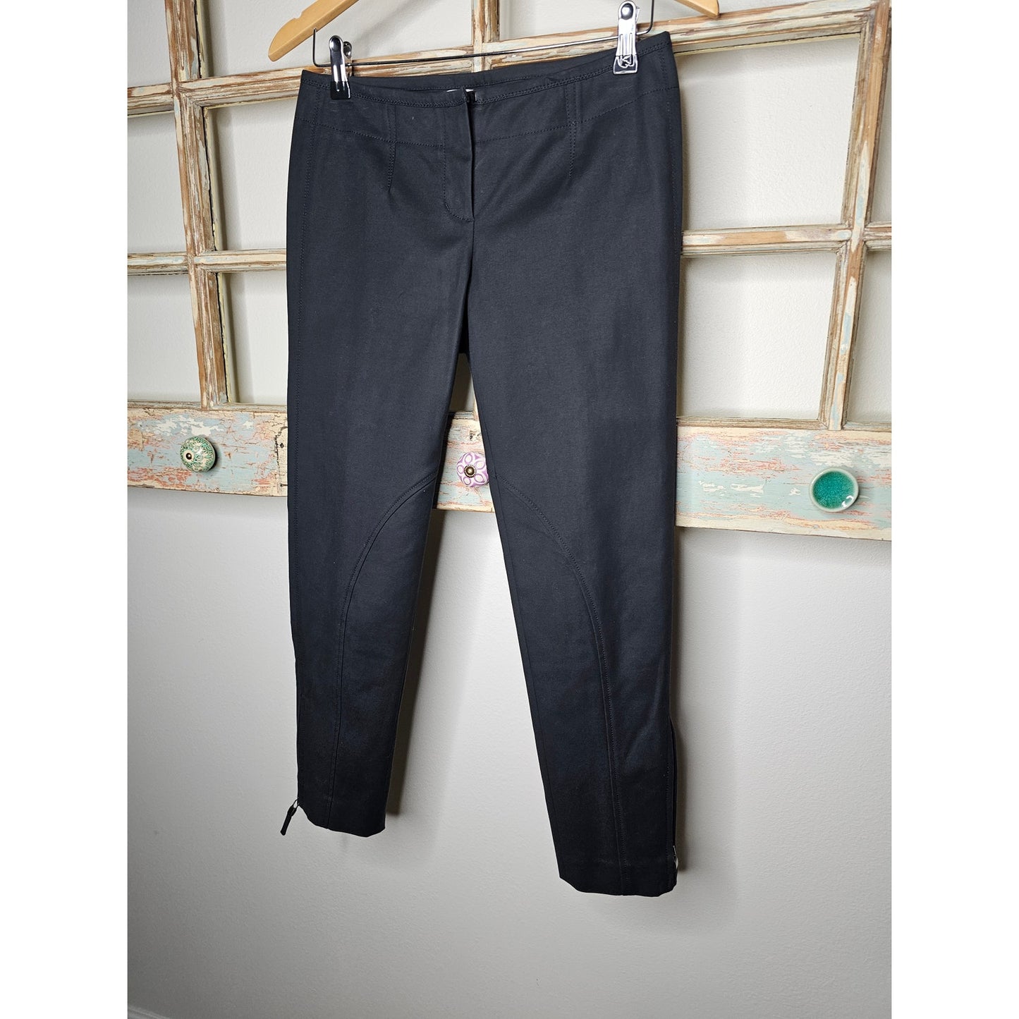 KaufmanFranco Black Midrise Pants with zipper back/side zipper size 4 /40