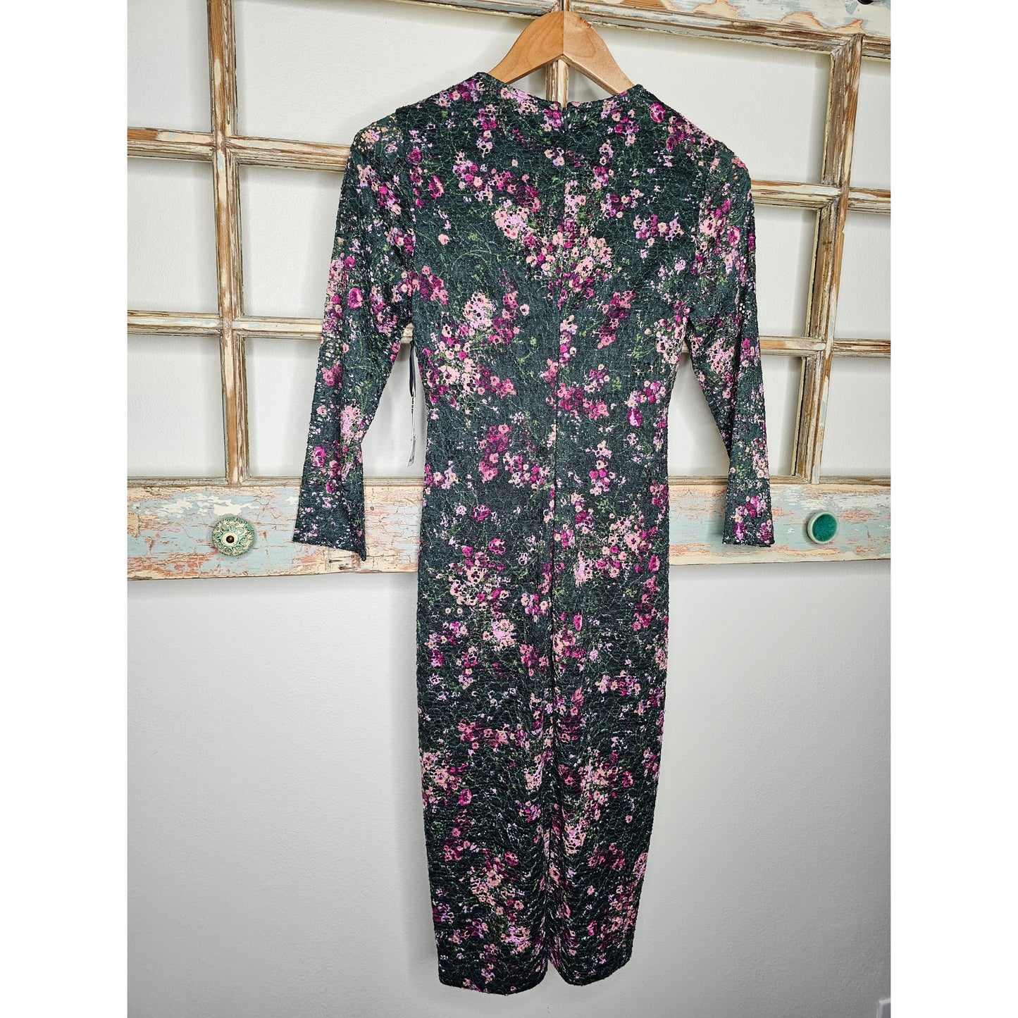 NWT Kenzie Lace Floral Midi Pencil Dress Ladies Size2