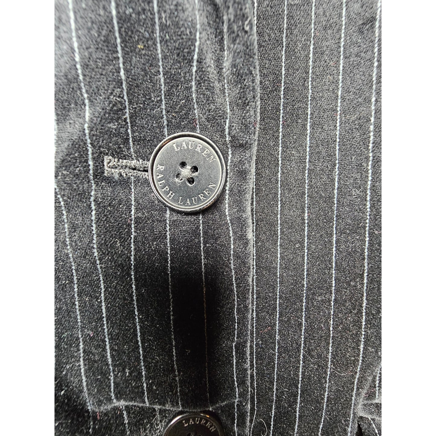 Lauren Ralph Lauren Black Velvet Blazer with Pinstripes Ladies size Small