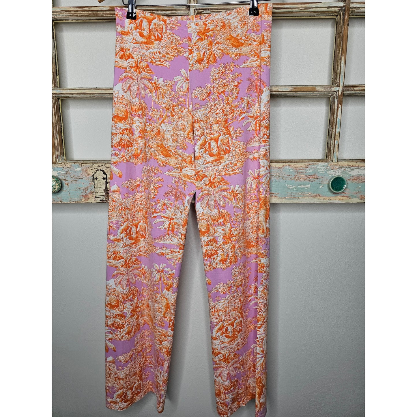 Toile Orange/Purple Comfy Lounge Leisure Pants Size Medium