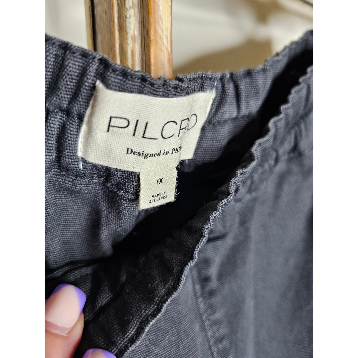 NWT Anthropologie Pilcro Carbon Cotton Elastic Waist Pants Ladies size 1X