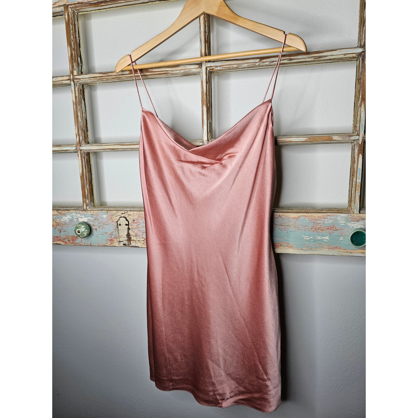 NWT Alice + Olivia Rose Tan Lined Mini Slip Dress Size 10