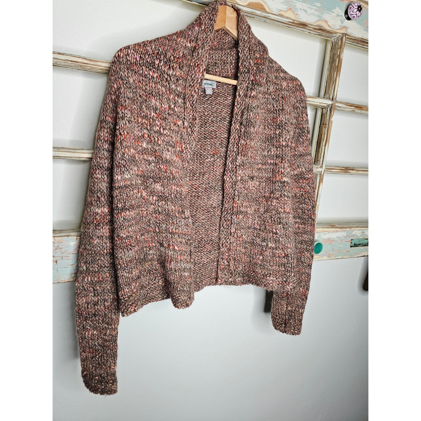 J. Jill Italian Yarn Shawl Neck Shorter Open Cardigan Ladies size Small