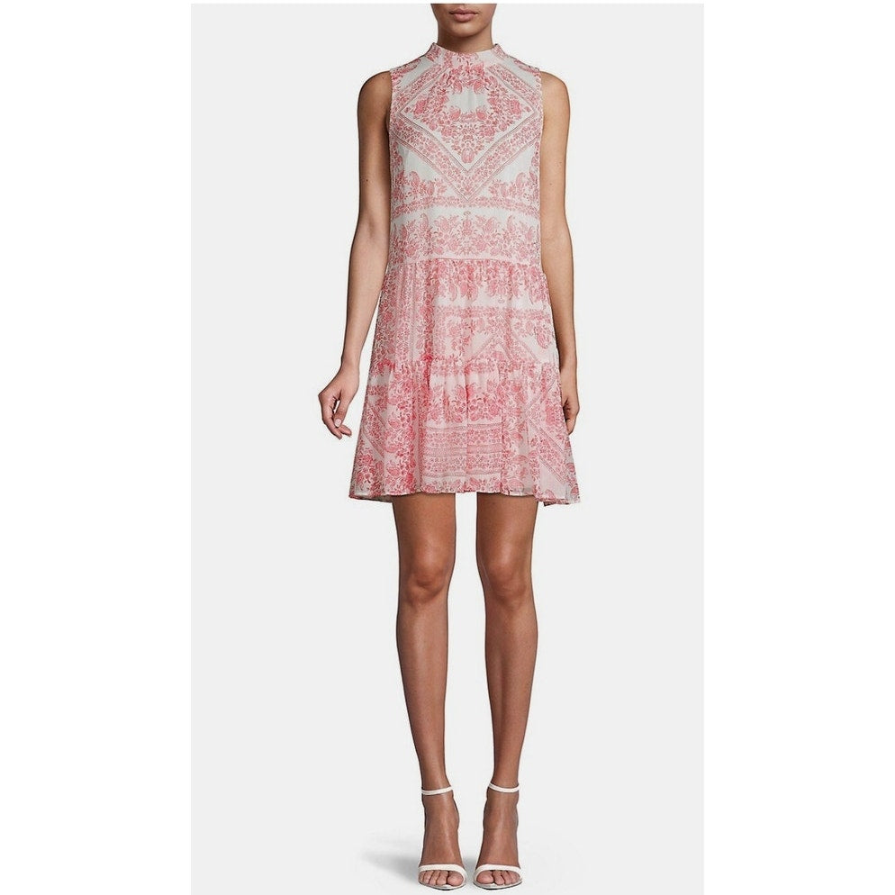 NWT Printed Mock Neck Sleeveless Babydoll Dress size 4