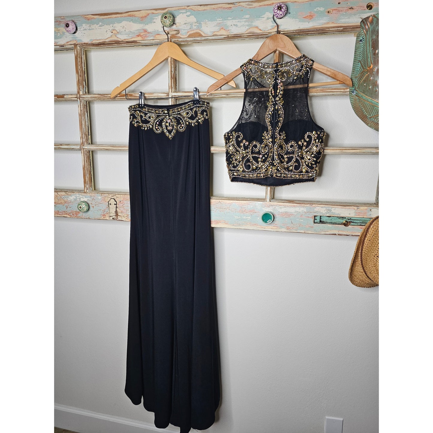 Formal Dress Camille La Vie Two Piece Sleeveless Gem With Long Skirt Ladies Size 2