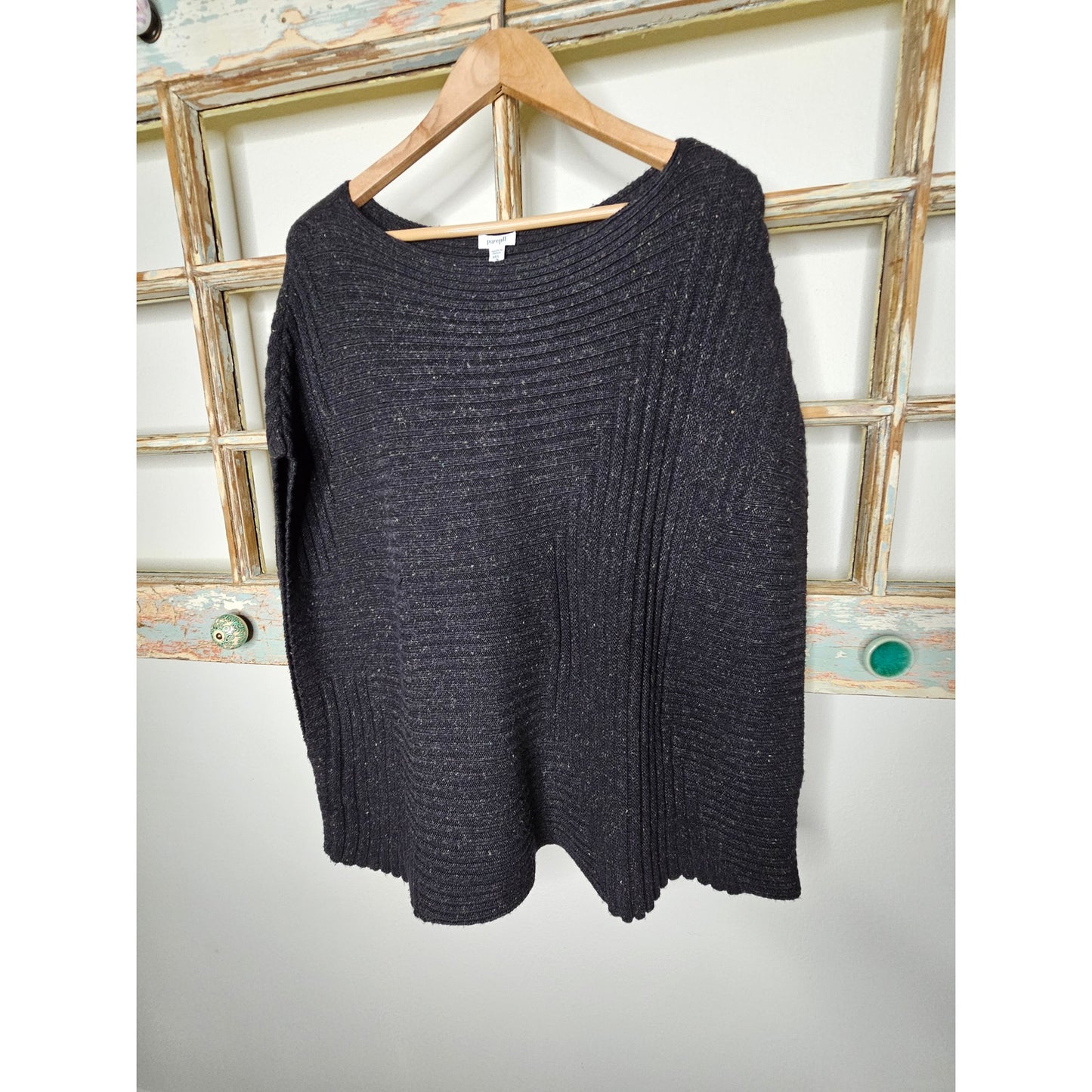 J.Jill PureJill Pullover Ribbed Knit Wool blend Gray Vest Ladies size Large