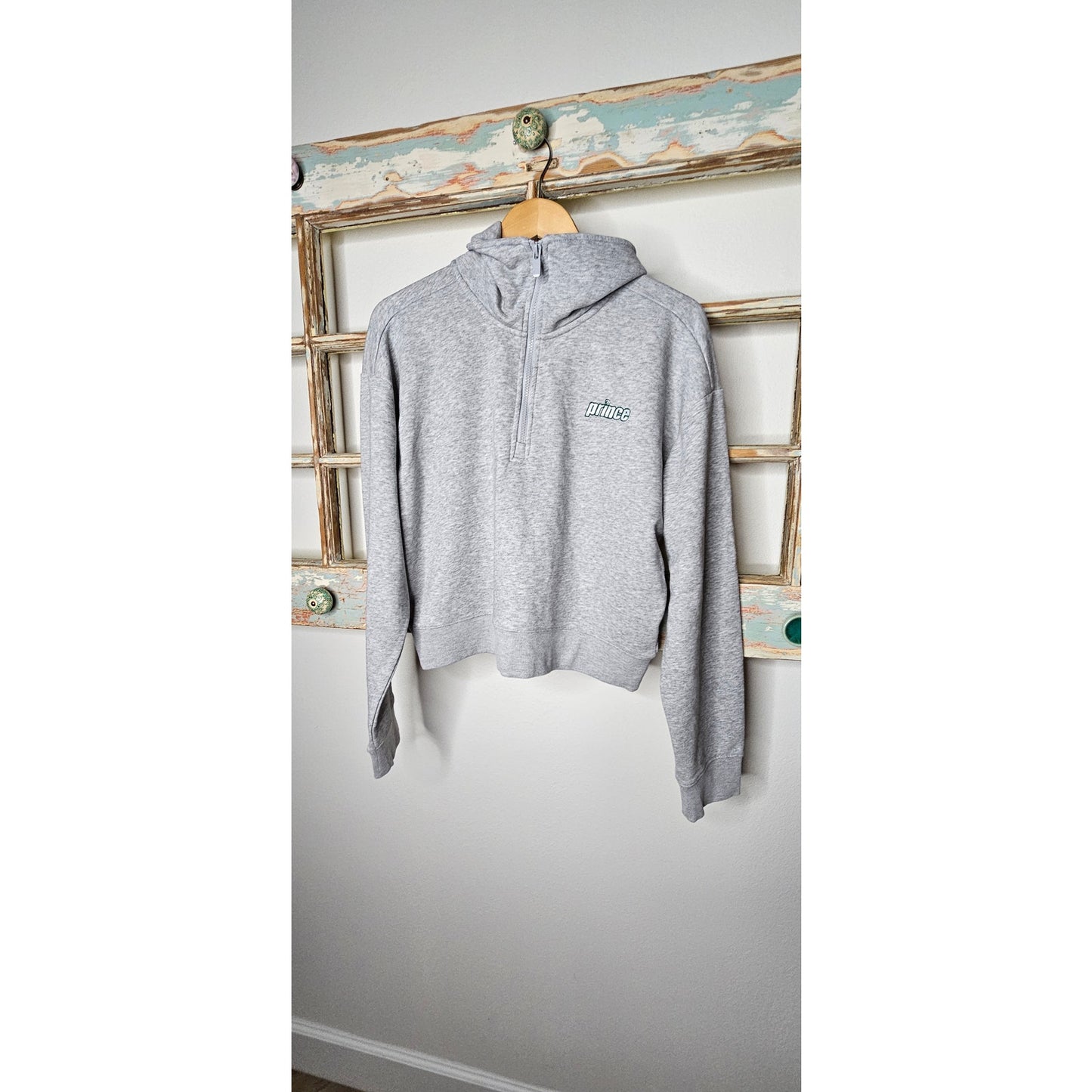 NWT Prince Pickle Ball Grey Sweatshirt 1/3 Zip Ladies size XL