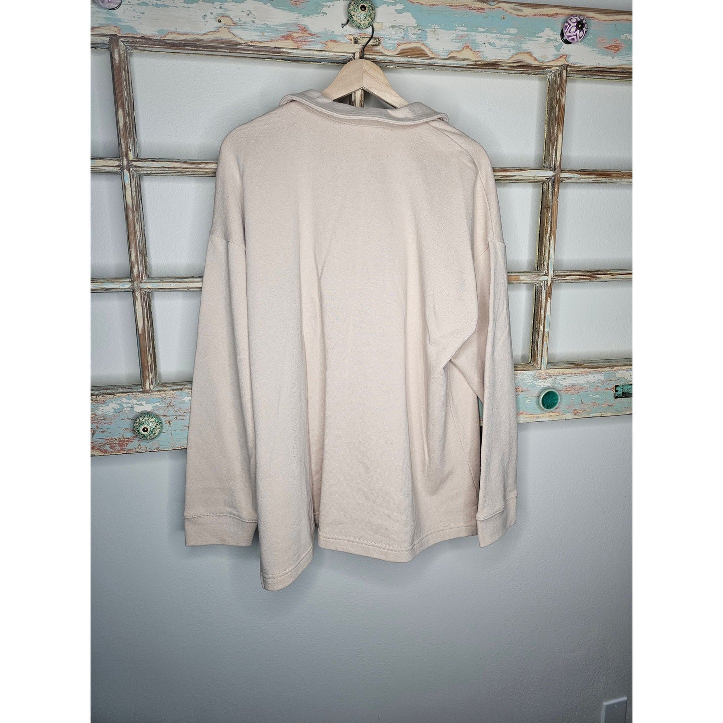 Madewell Cotton-Hemp Oversized collared Sweatshirt Ladies size 1X