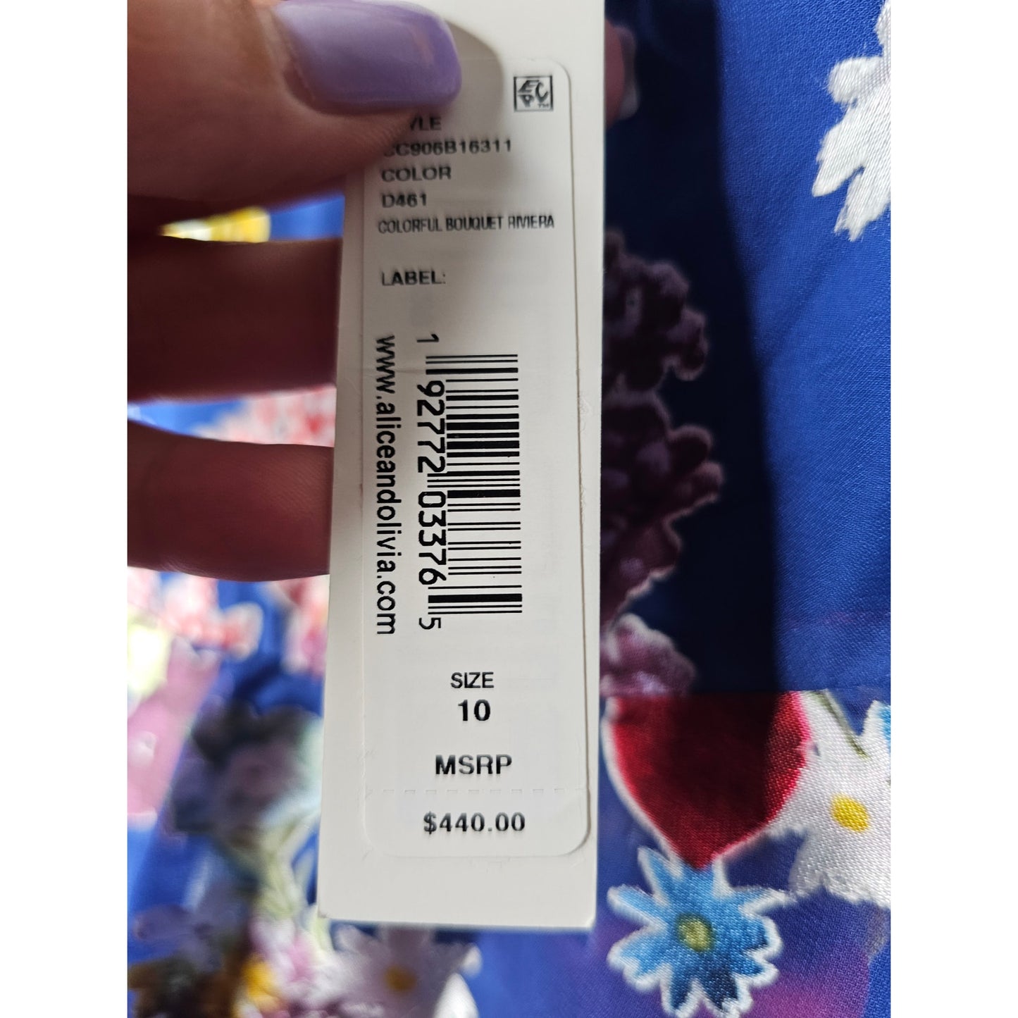 NWT Alice & Olivia Floral Asymmetrical High/Low Skirt Size 10