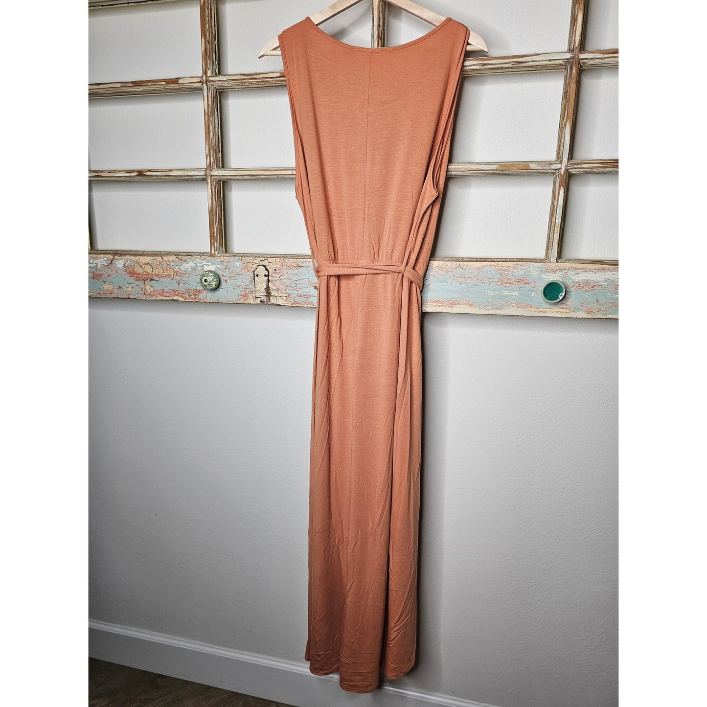 NEW Zenana Persian Orange Wrap Front Sleeveless Dress 18/20