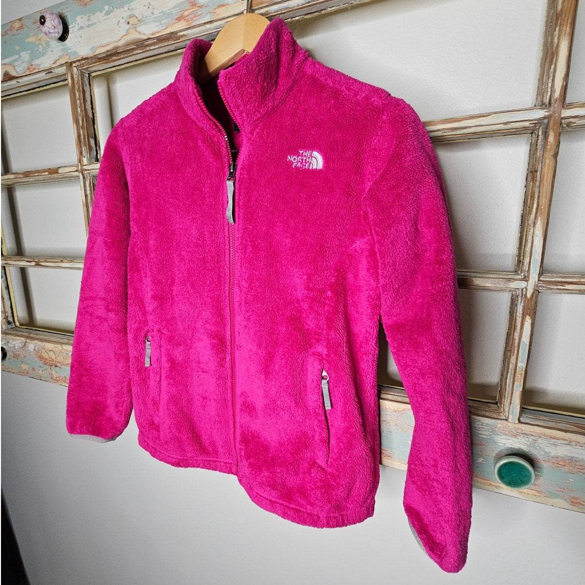 The North Face Girls XL 18 Thermal Fleece Zip Jacket Fuchsia