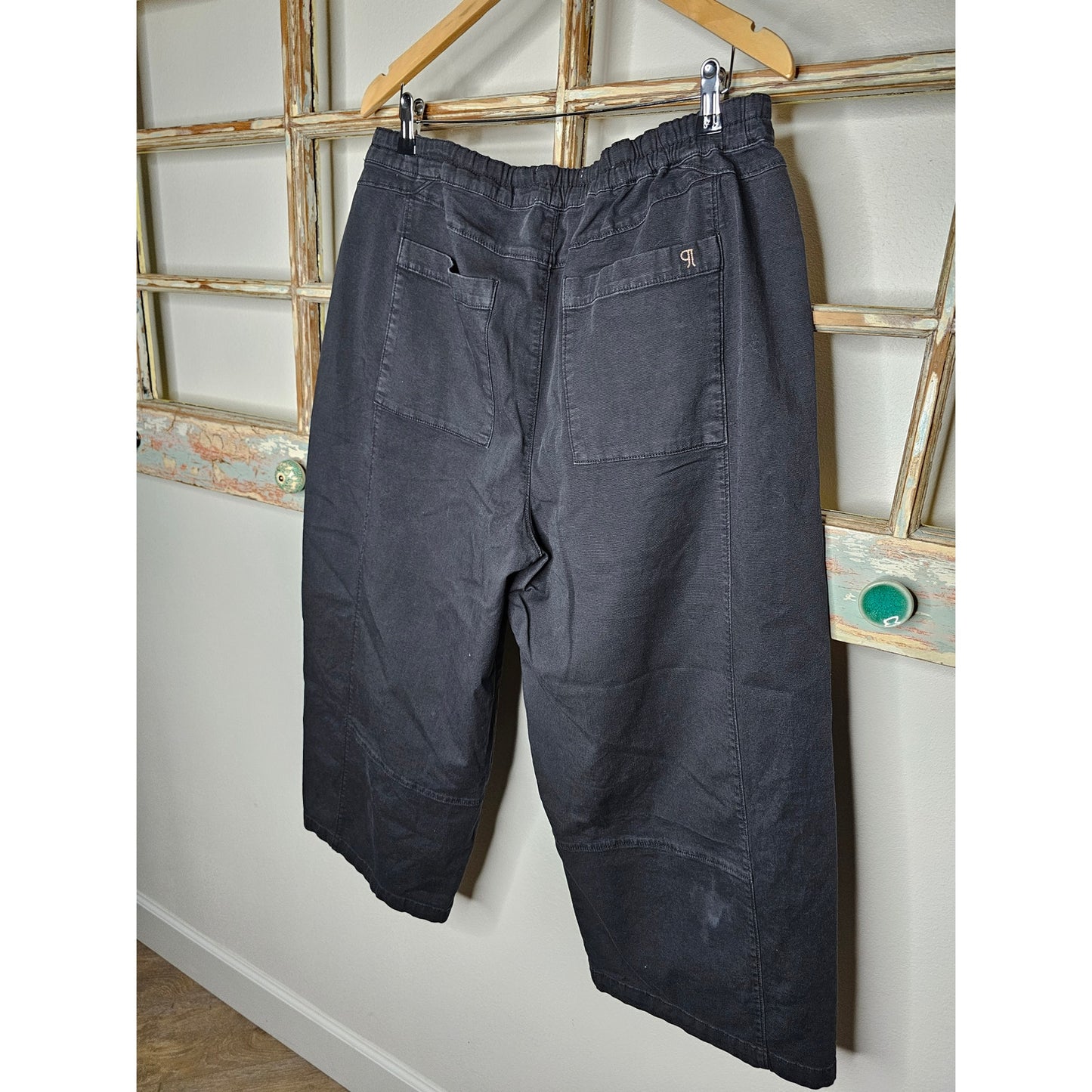 NWT Anthropologie Pilcro Carbon Cotton Elastic Waist Pants Ladies size 1X