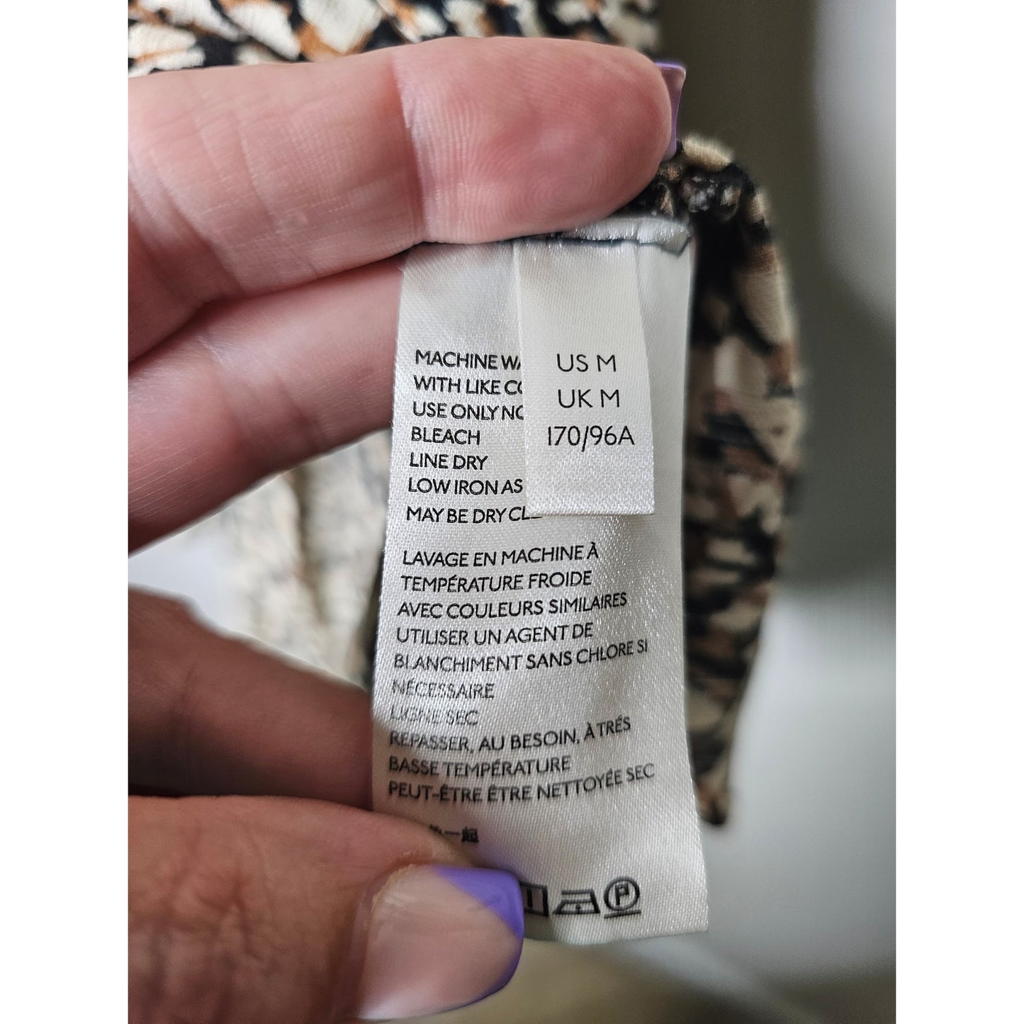 Free People Wrap Dress French Quarter Animal Print Mini Ladies size Medium