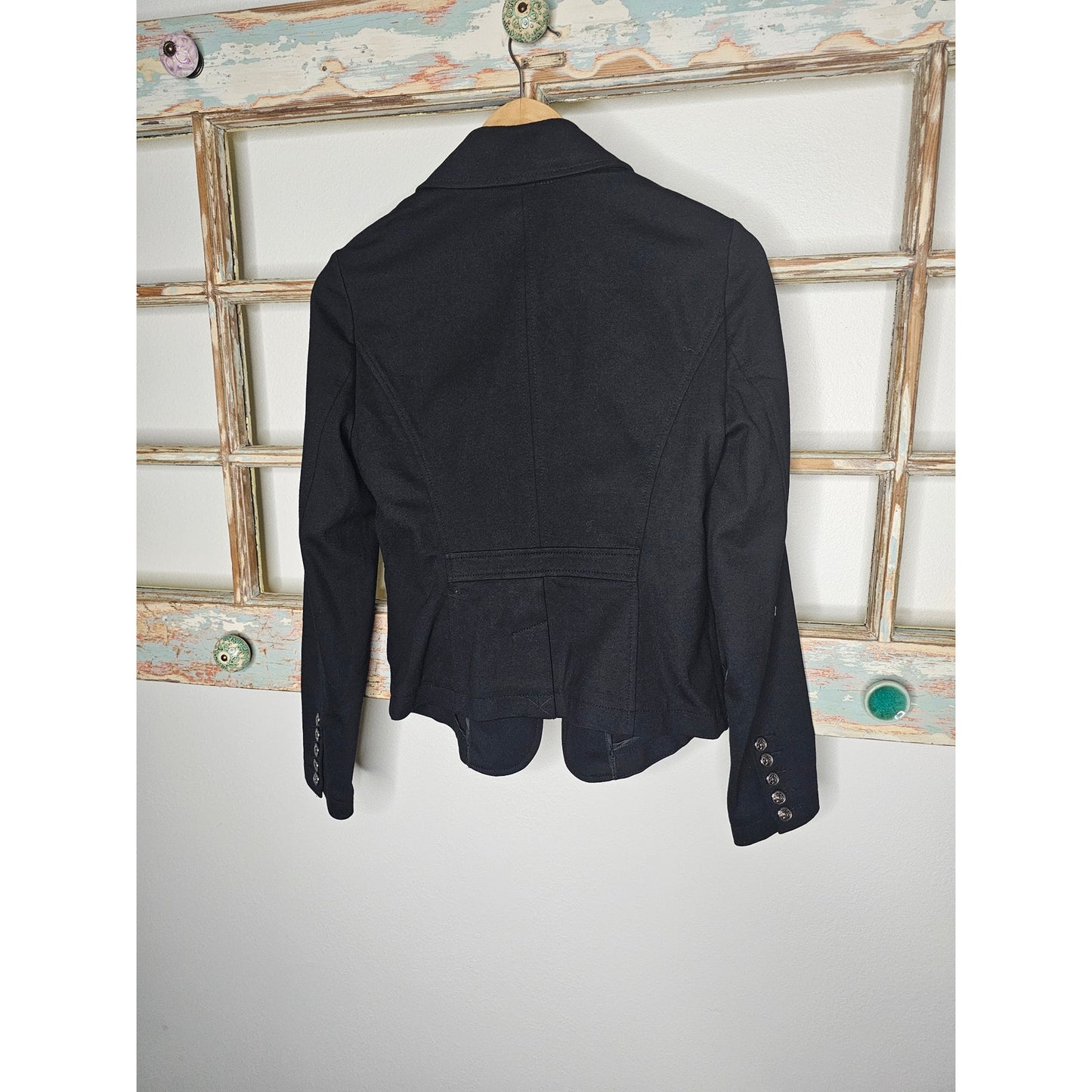 INC International Concepts Black Zip Front Military Jackets Size Small