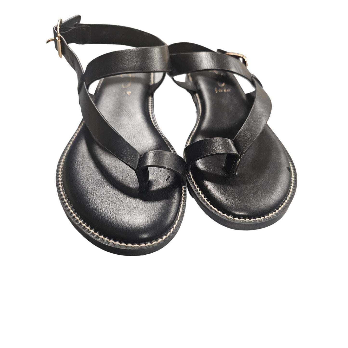 Joie Lennox Black Leather Strappy Sandals W/ Rubber Soles Ladies Size 7