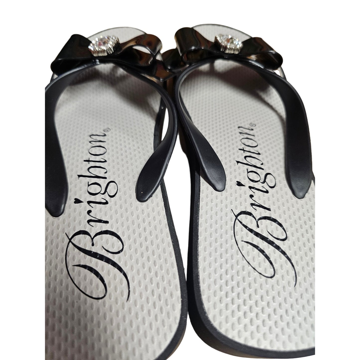 NWOT Brighton Bowie Bling Wedge Flip Flops Ladies size 9