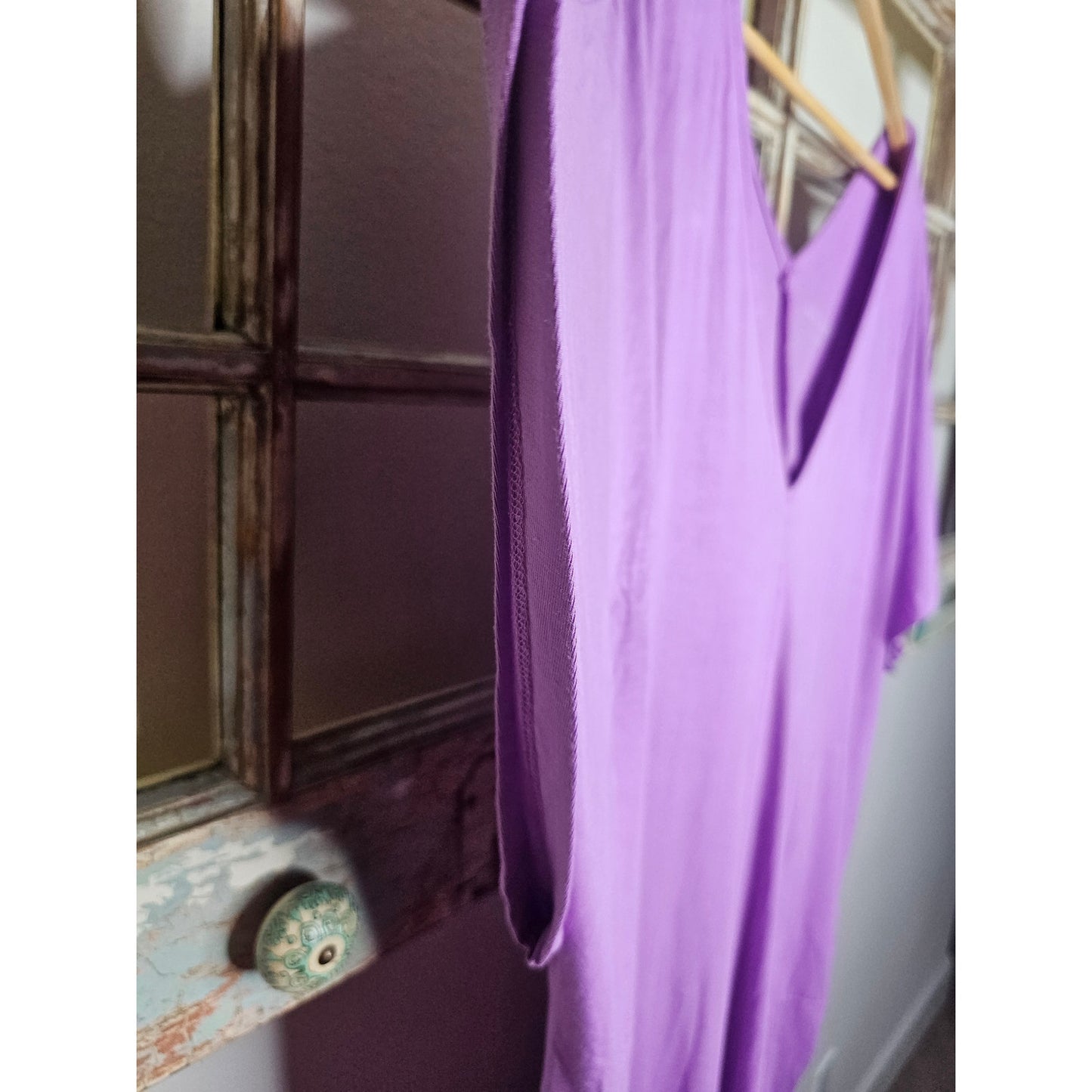 NWOT Ava & Viv Purple Kaftan Side Slits / Pockets Ladies size 2x
