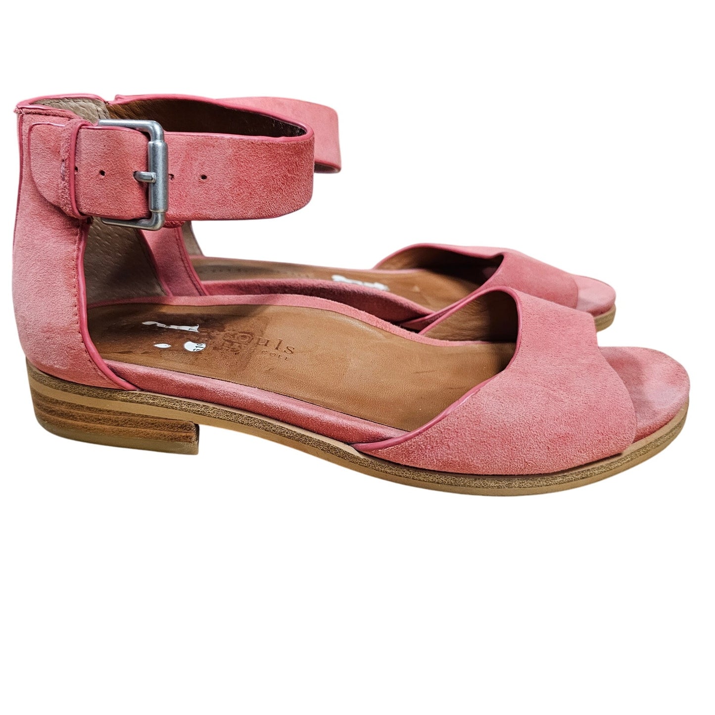 Gentle Souls Leather Gracey Flat Sandals with Ankle Strap Ladies size 6.5