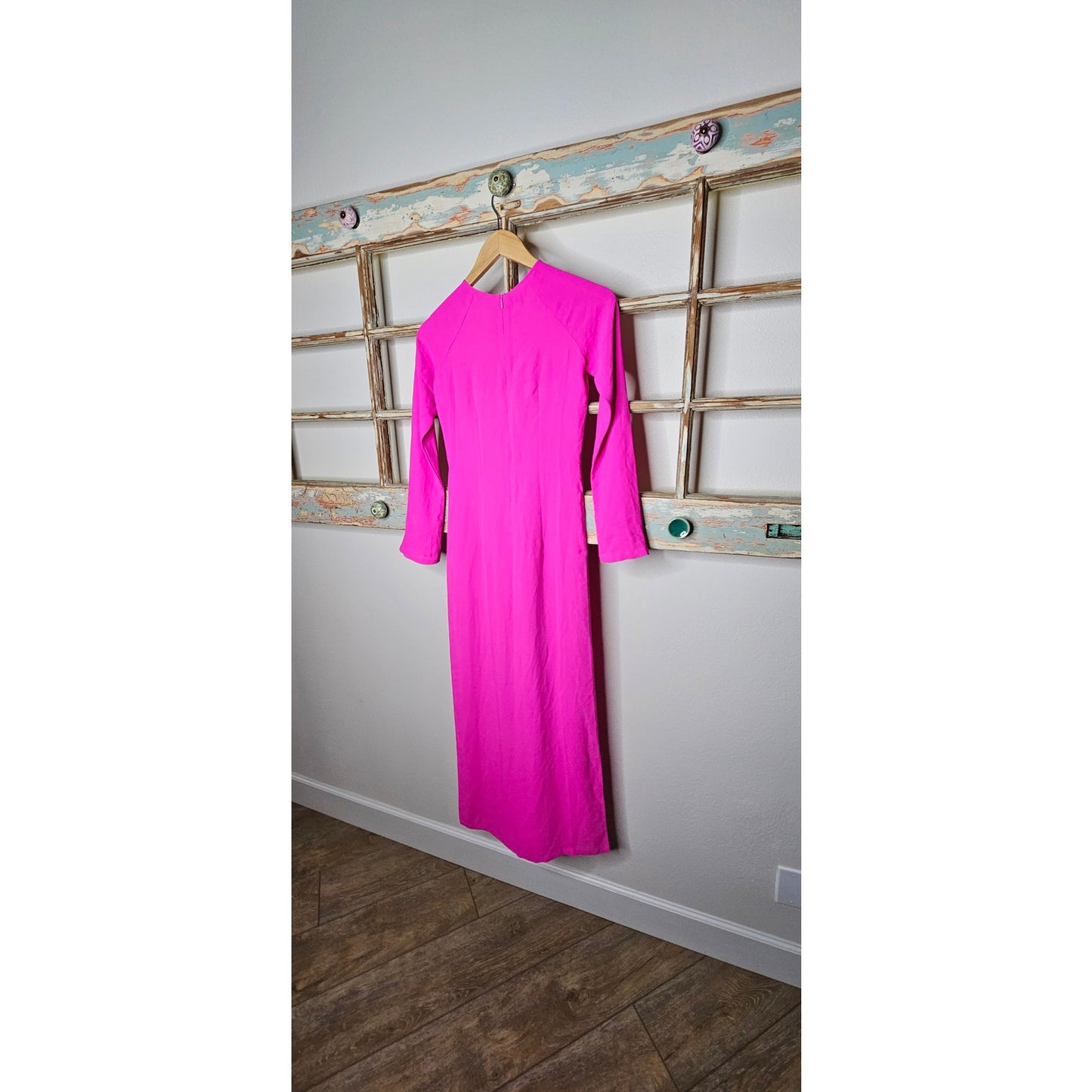 Silk Vibrant Fuchsia Duster Top with high side slits Ladies size XS