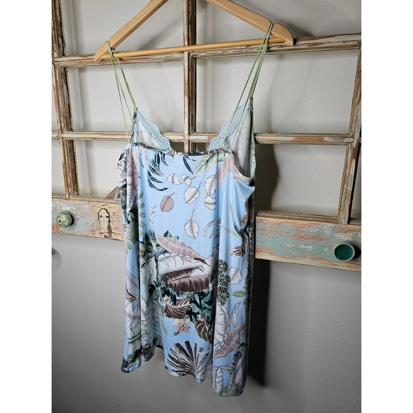 NWT Linea Donatella Floral Spaghetti Strap Nighty Ladies size XL