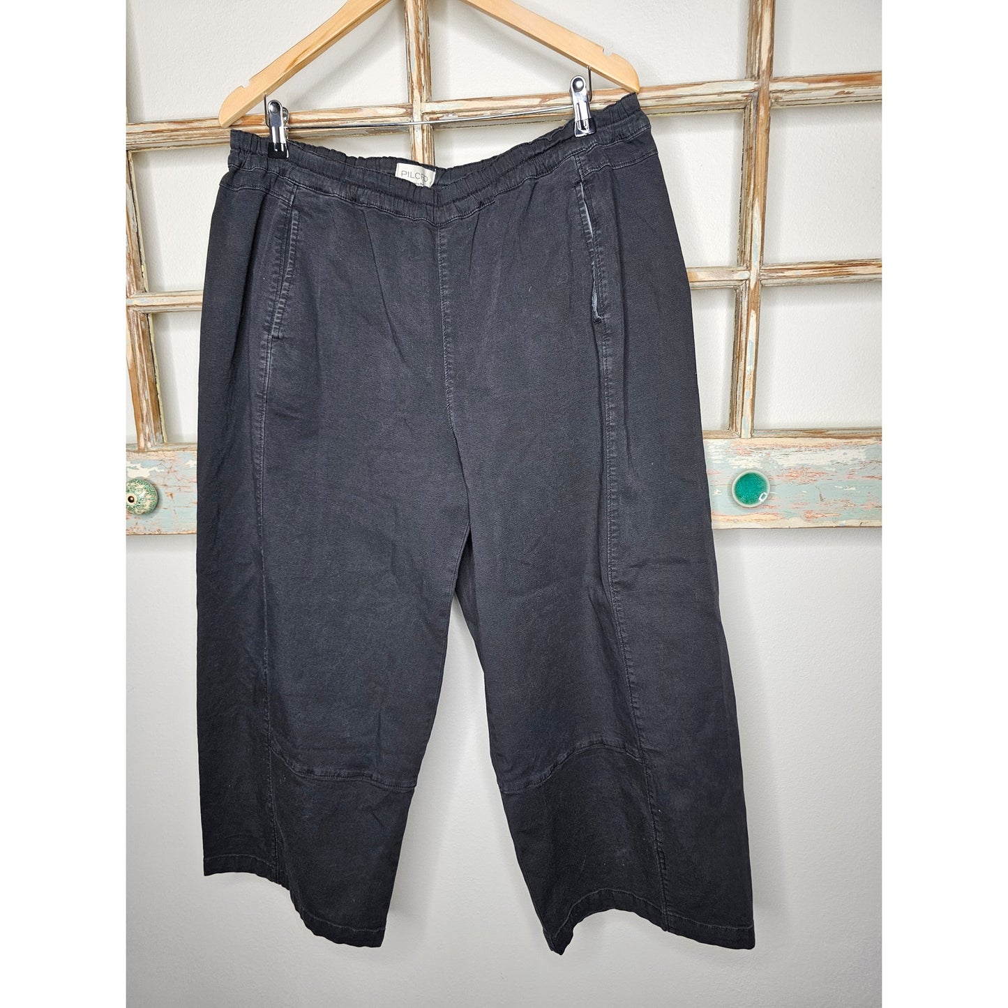 NWT Anthropologie Pilcro Carbon Cotton Elastic Waist Pants Ladies size 1X