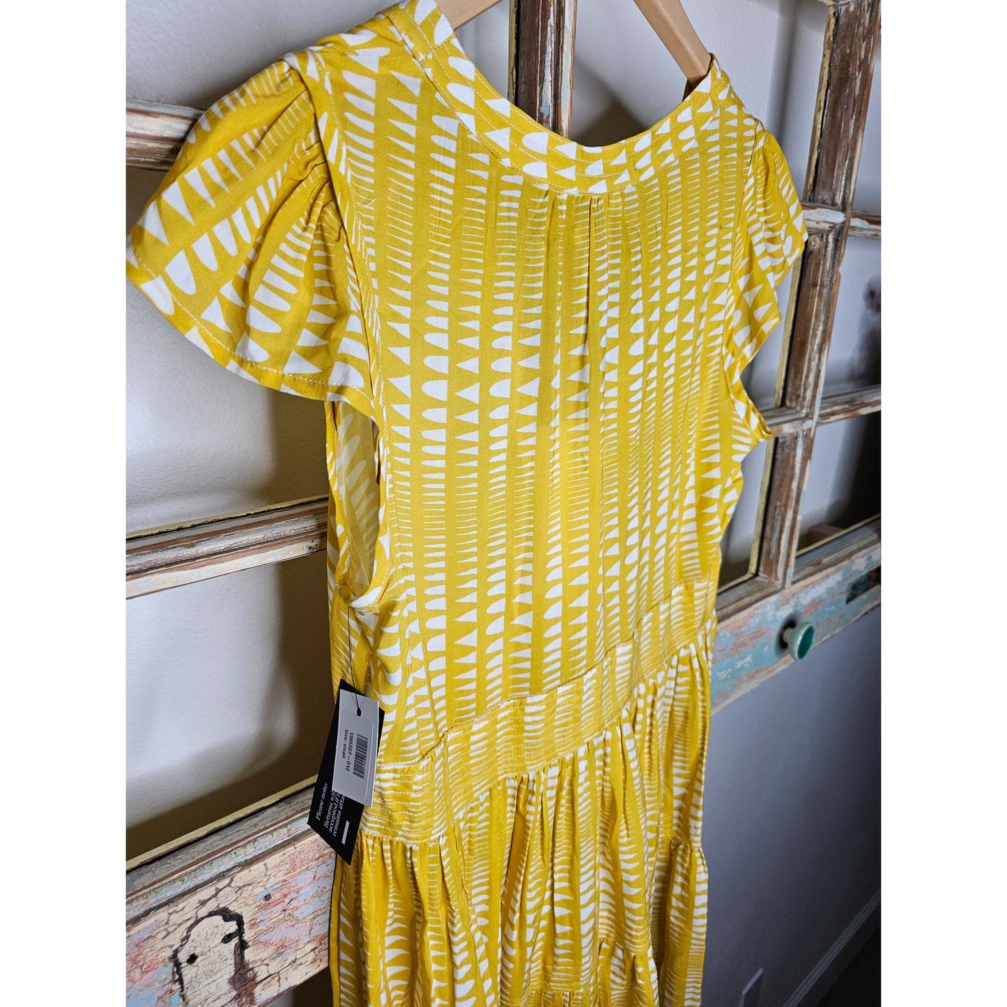 NWT Lemlem Flutter Sleeve Tiered Dress Size Small