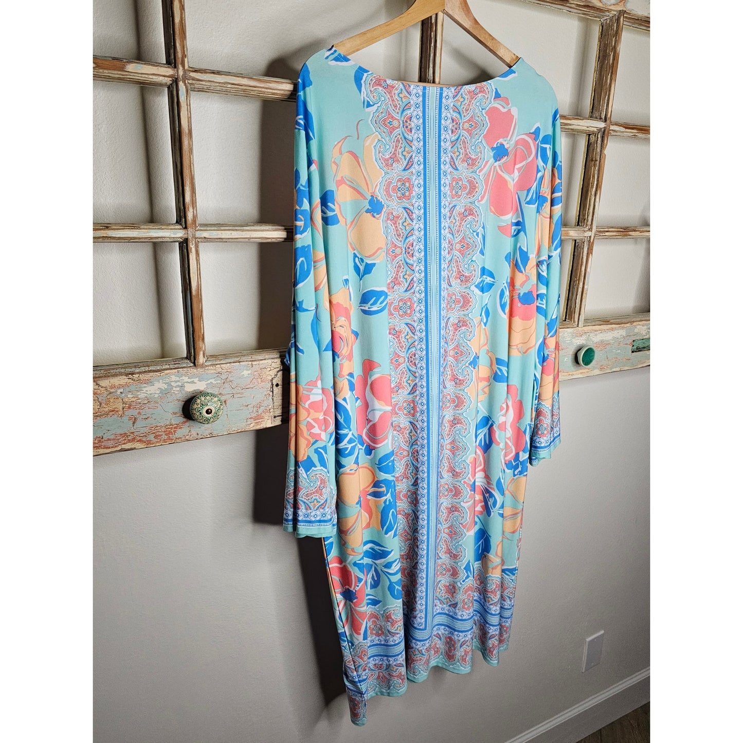 Ruby Rd. 3/4 Wide Sleeve Colorful Shift Dress in Ladies size 3X