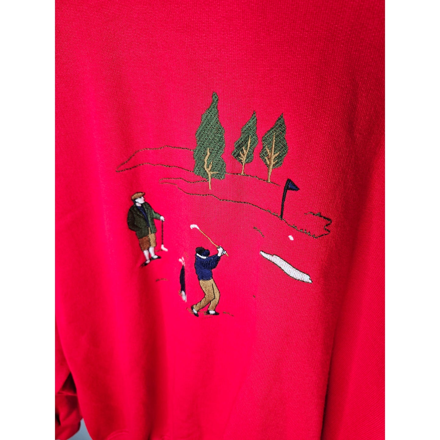 Vintage Golf Embroidered Sweatshirt Concept Leisurerwear Men's Size Large