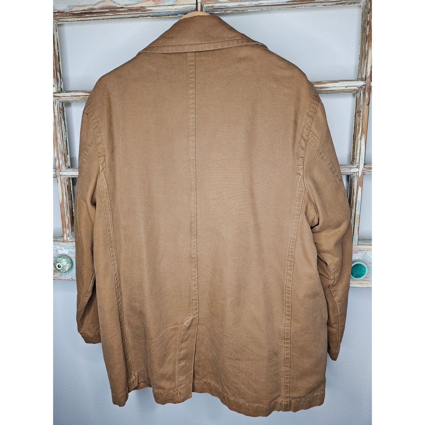 Vintage Eddie Bauer Ladies Khaki Peacoat with Wool removable Lining size Large