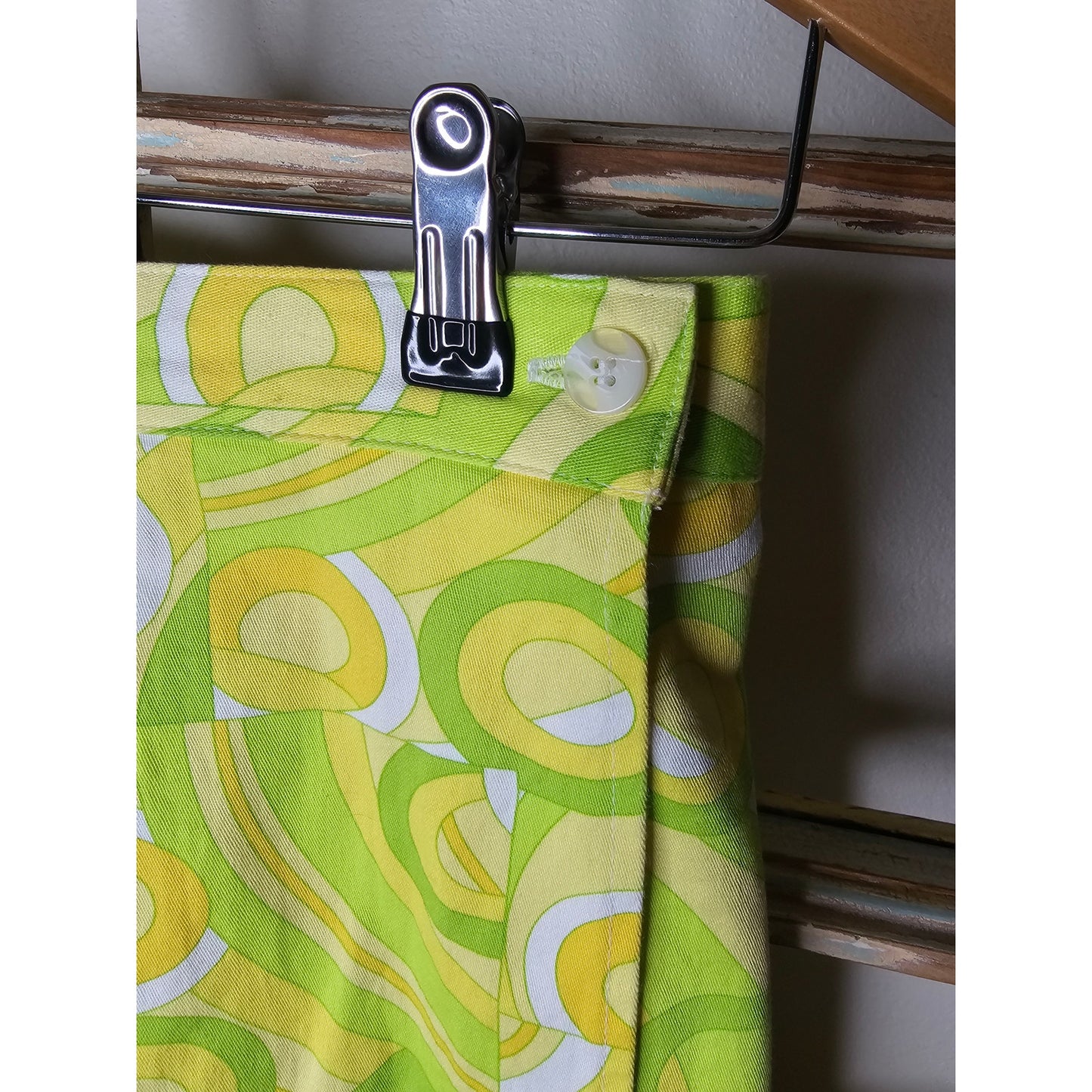 Retro MOD 60's Vibe Skort Ladies Size 10 yellows & Greens