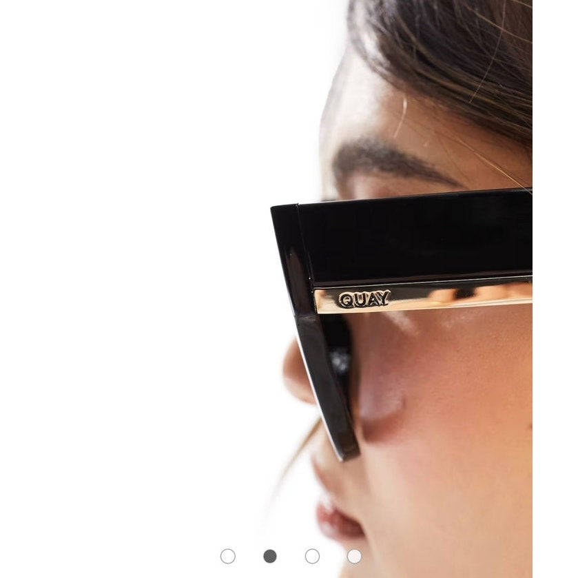 NWT / Case Black Quay By The Way Chic Oversized Square Shape Sunnies