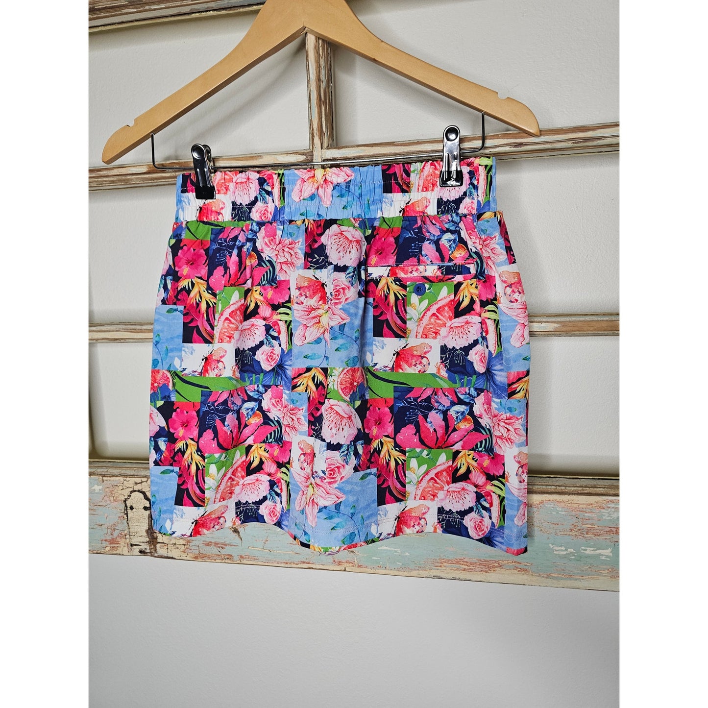 Kyodan Gold Floral Patchwork Golf Skort Ladies Size XS