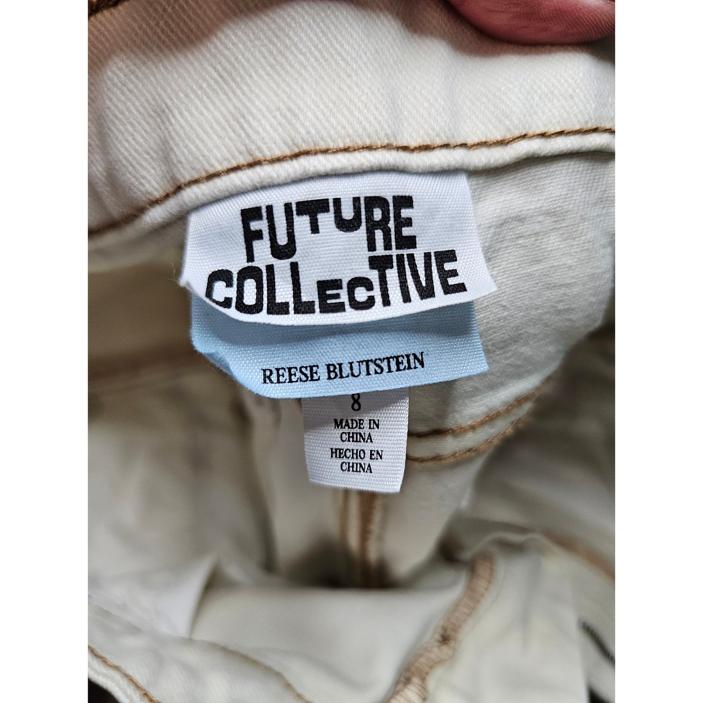 Future Collective W/ Reese Blutstein Midi Denim Skirt Size 8