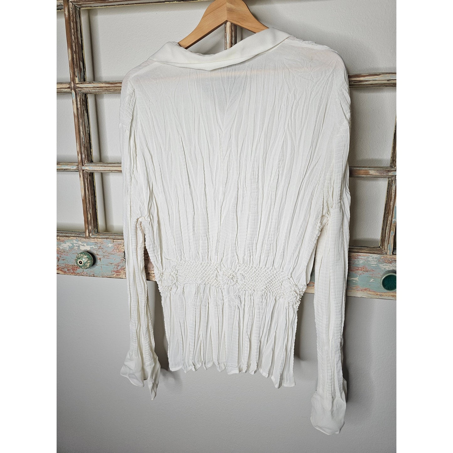 Vintage Ashley Stewart Lightweight Crepe elastic waist Top Size 3X