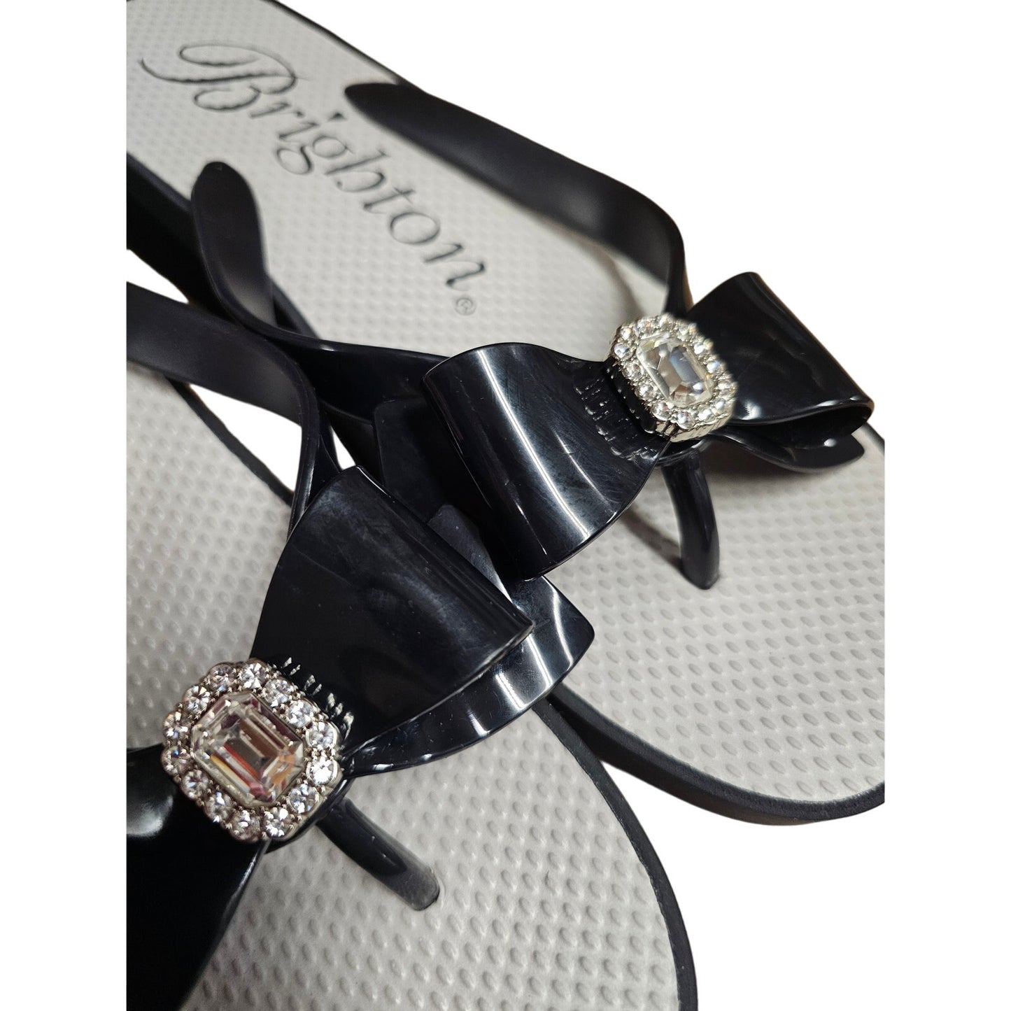 NWOT Brighton Bowie Bling Wedge Flip Flops Ladies size 9