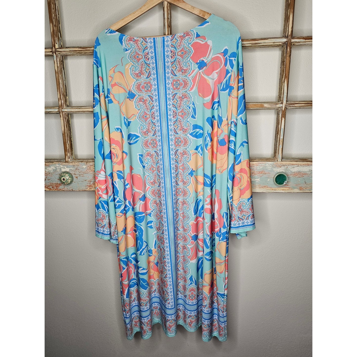 Ruby Rd. 3/4 Wide Sleeve Colorful Shift Dress in Ladies size 3X