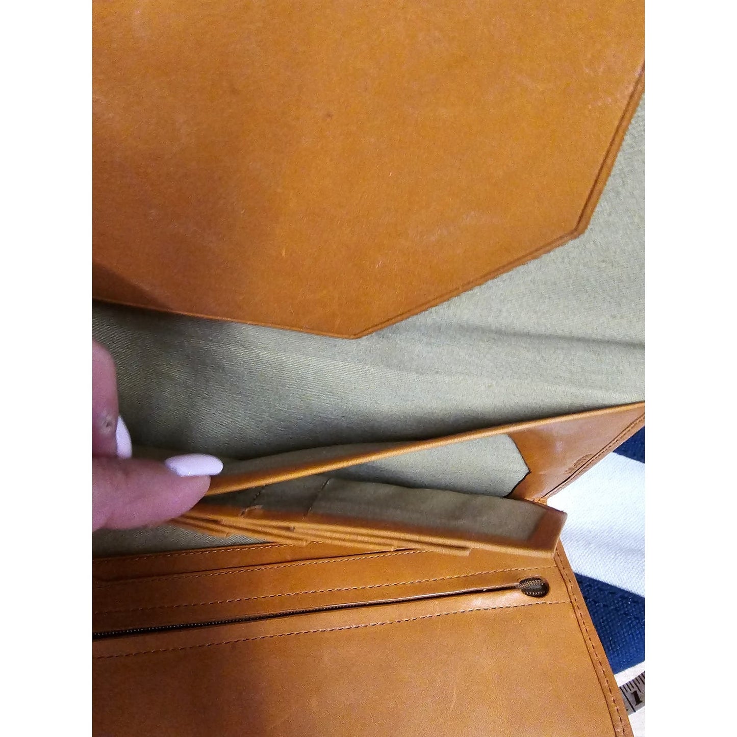 LL Bean Canvas/ leather Travel Passport ID Organizer for man or woman