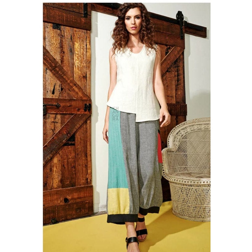 Saint Tropez Khangura The Looker Pants Color Block size Medium