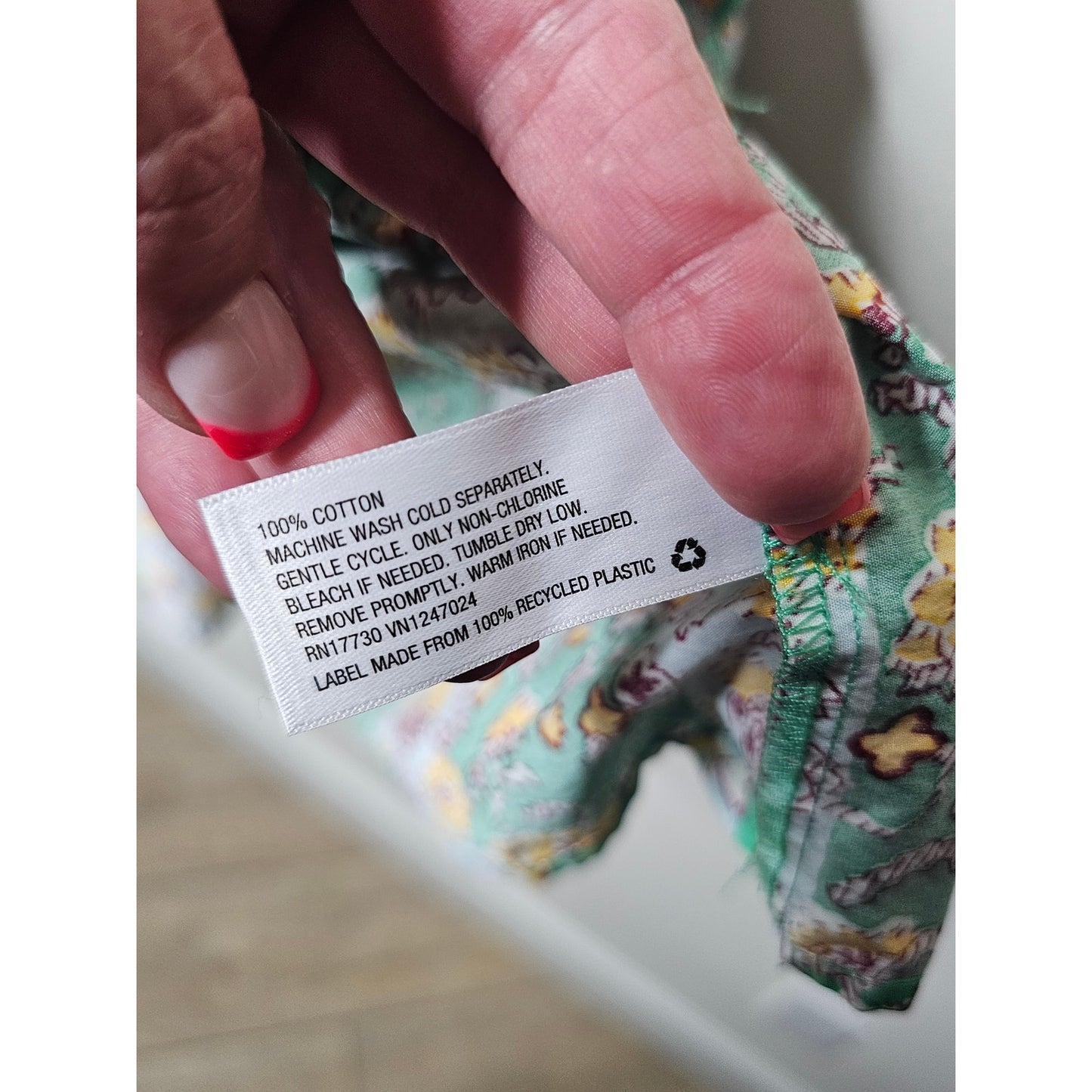 Rhode X Target Green Floral Maxi Skirt with Elastic Waistband Size L NWT