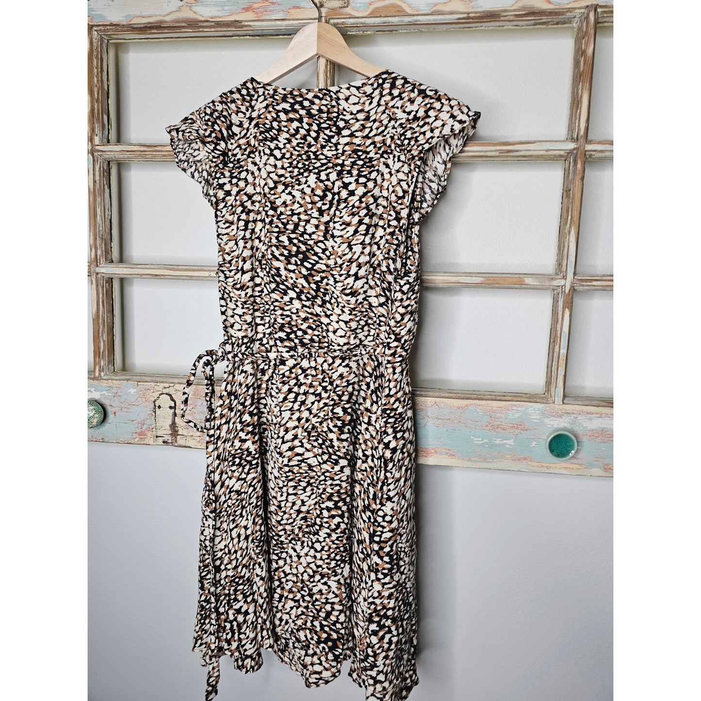 Free People Wrap Dress French Quarter Animal Print Mini Ladies size Medium