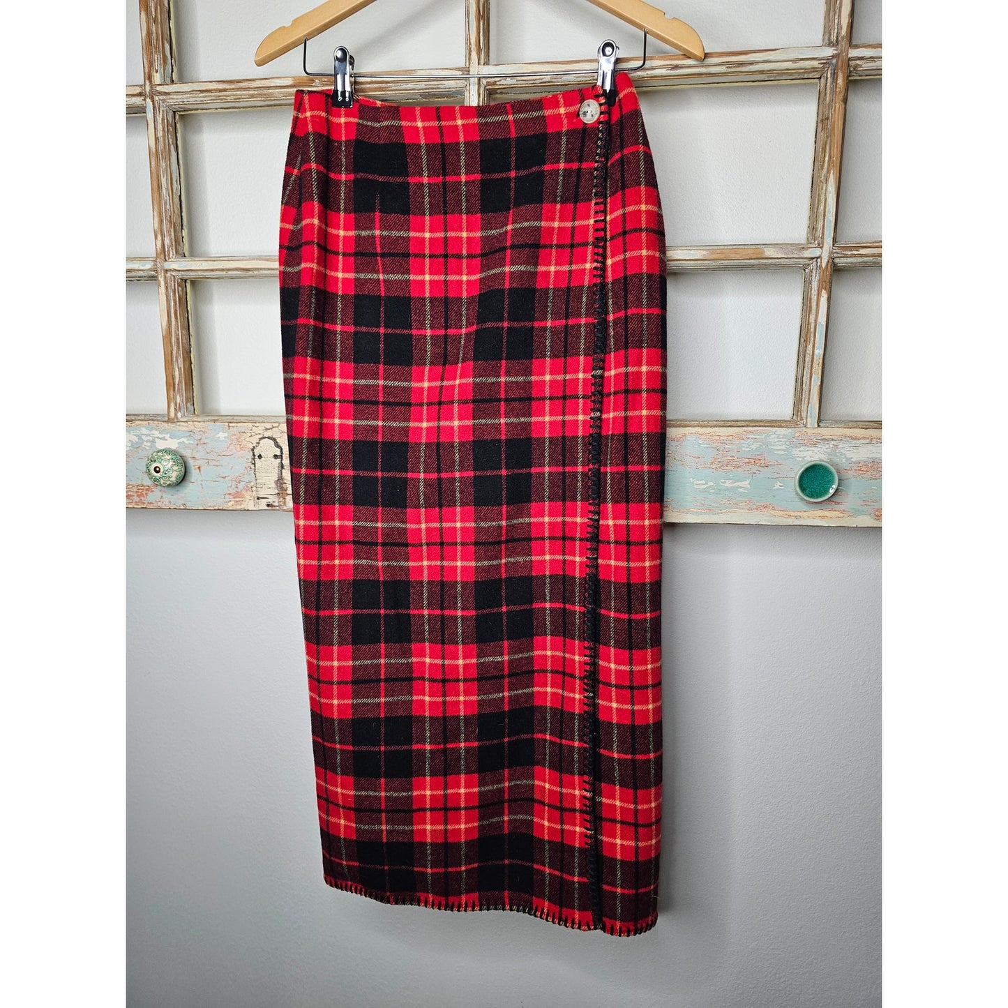 Vintage Gap Straight Wool Midi Wrap Skirt Ladies size 8