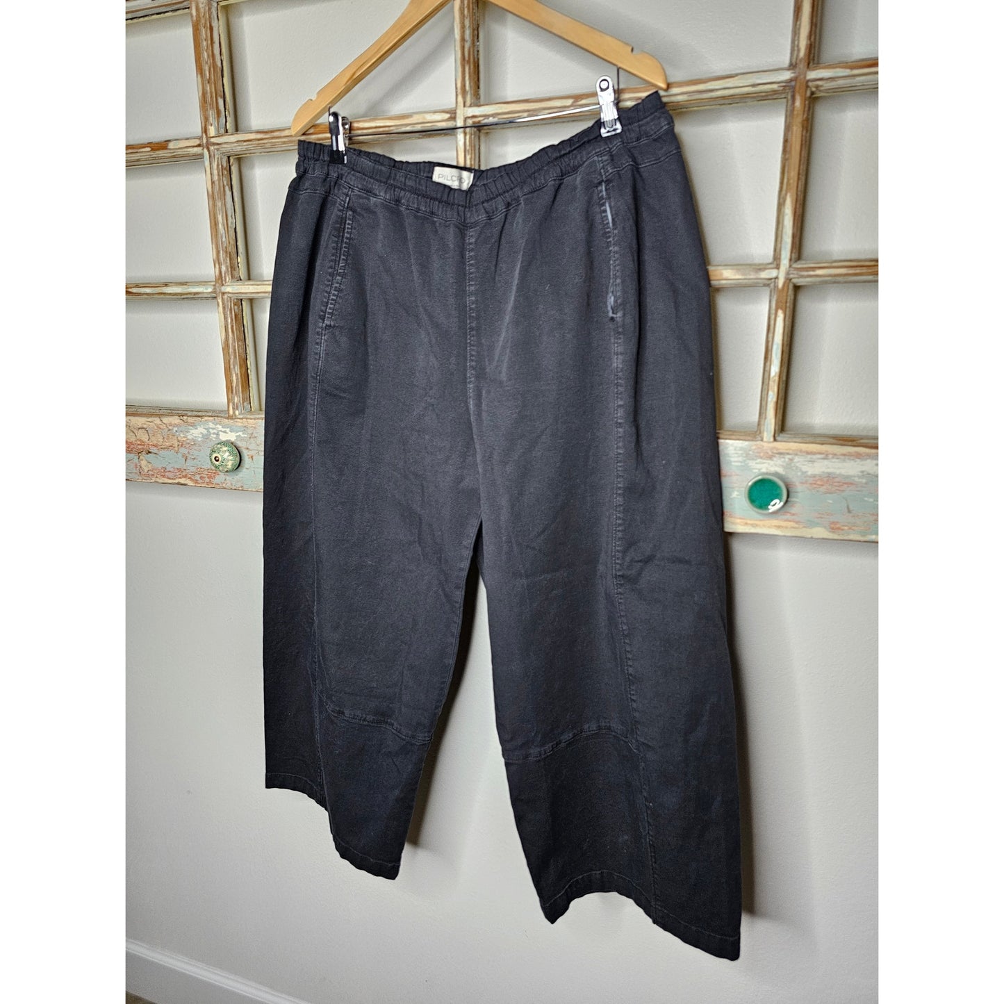 NWT Anthropologie Pilcro Carbon Cotton Elastic Waist Pants Ladies size 1X