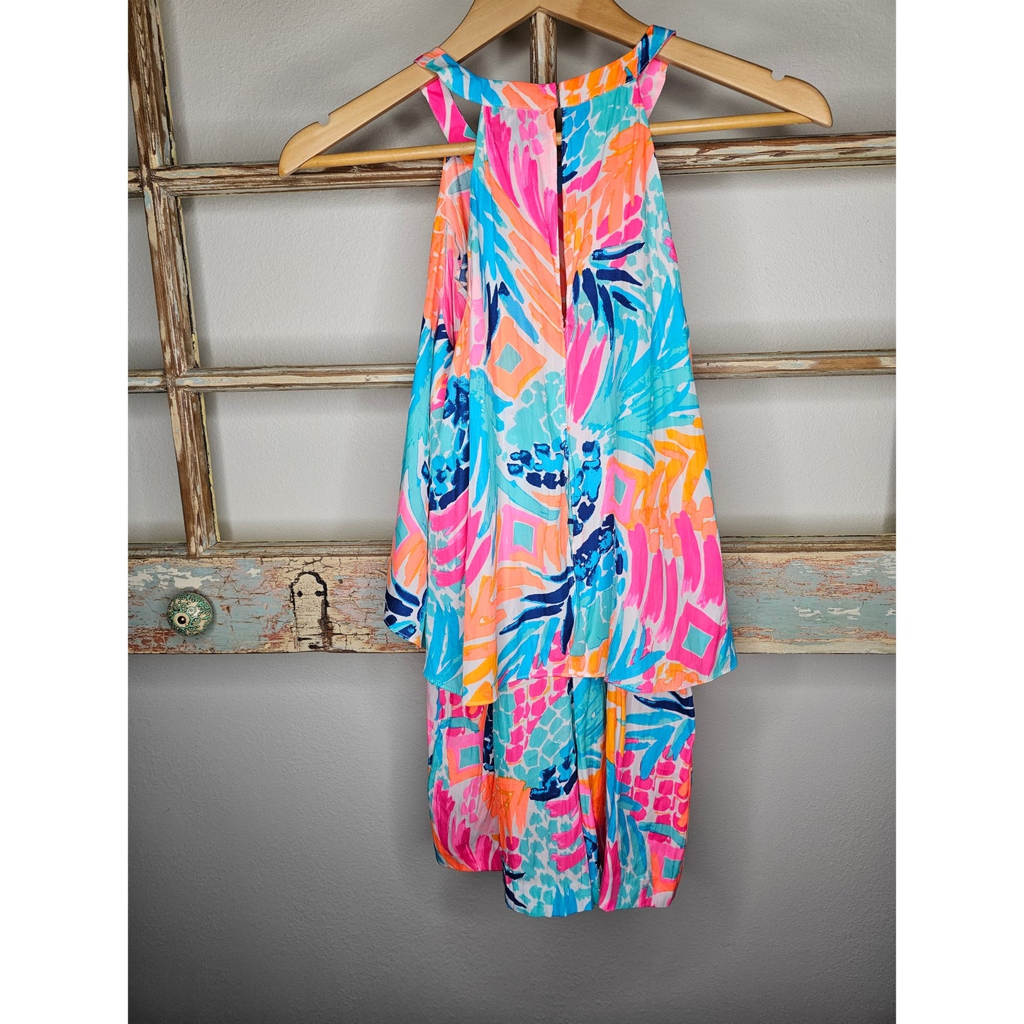 Lilly Pulitzer Edona Romper In Multi Boombay Smashed Ladies size 00