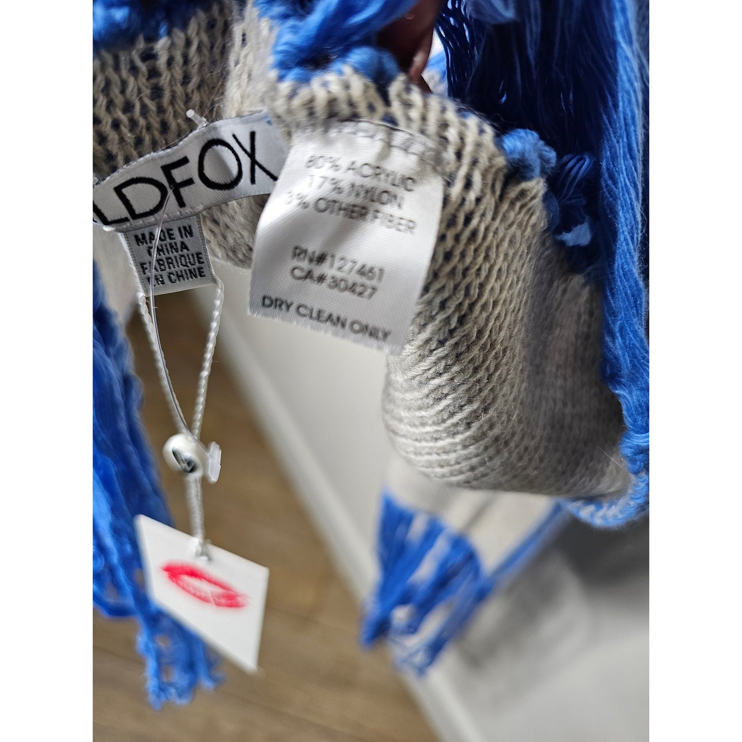 NWT Wildfox Large Scarf "Congratulations You Are Out Of Bed" Unisex