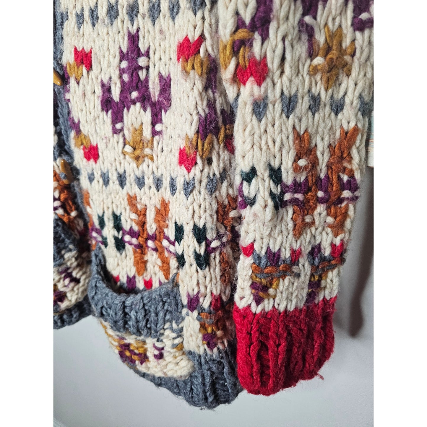 Anthropologie Sleeping On Snow Fairisle Long Button Up Colorful Cardigan Size XS